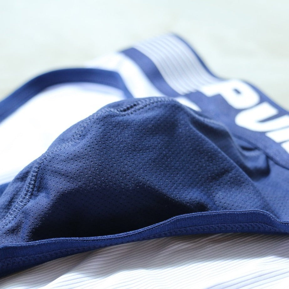 [9/16再入荷]マイクロメッシュ ローライズブリーフ "RIBBED NAVY" 12042